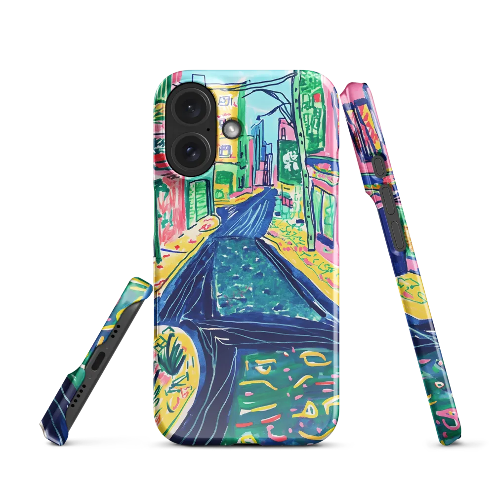 Dreamy Street in Vibrant Hues | Phone Case |  16 | Snap Case | Glossy