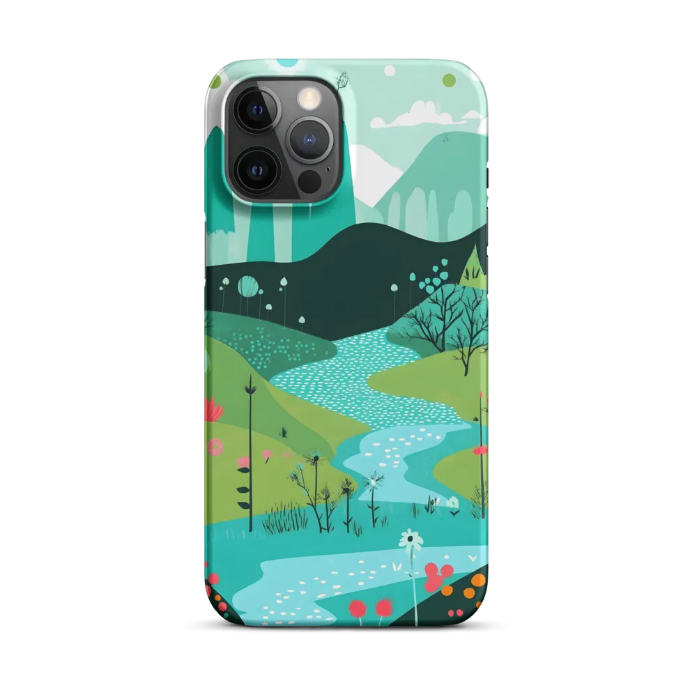 Whimsical River in a Lush Landscape