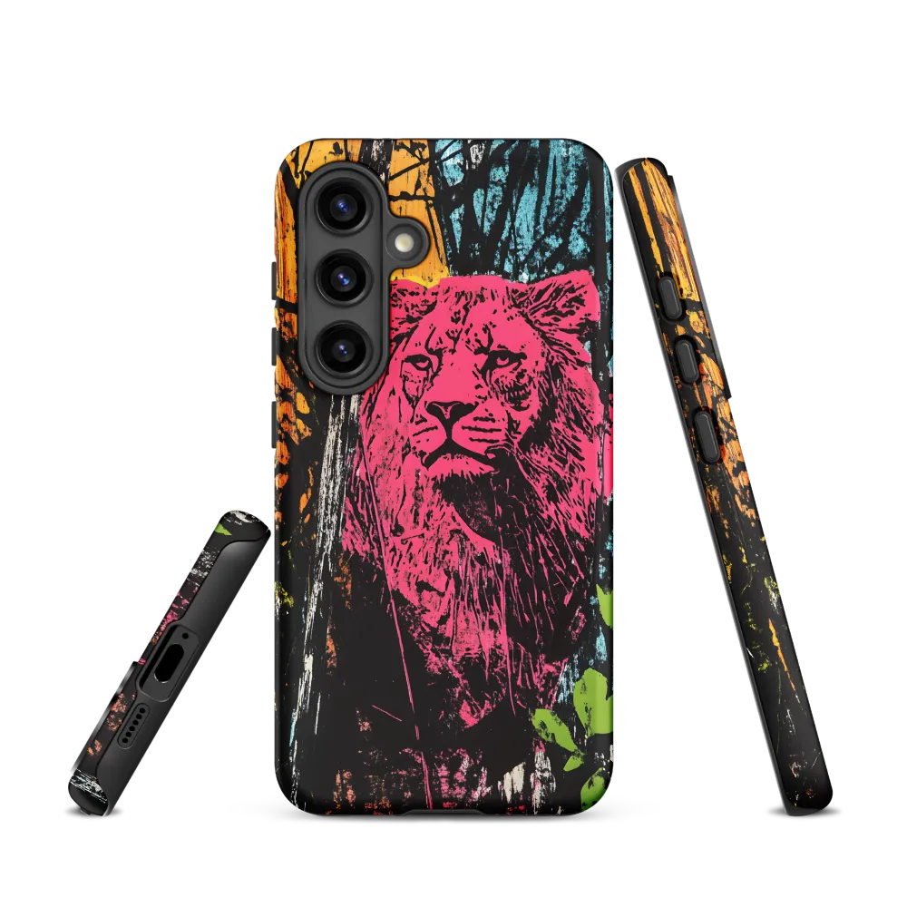 Fierce Vibrance: The Pink Lion | Phone Case |  S24 | Tough Case | Matte
