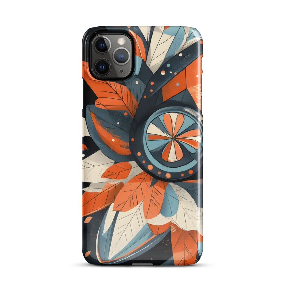 Floral Symphony in Orange and Teal | Phone Case |  11 Pro Max | Snap Case | Glossy