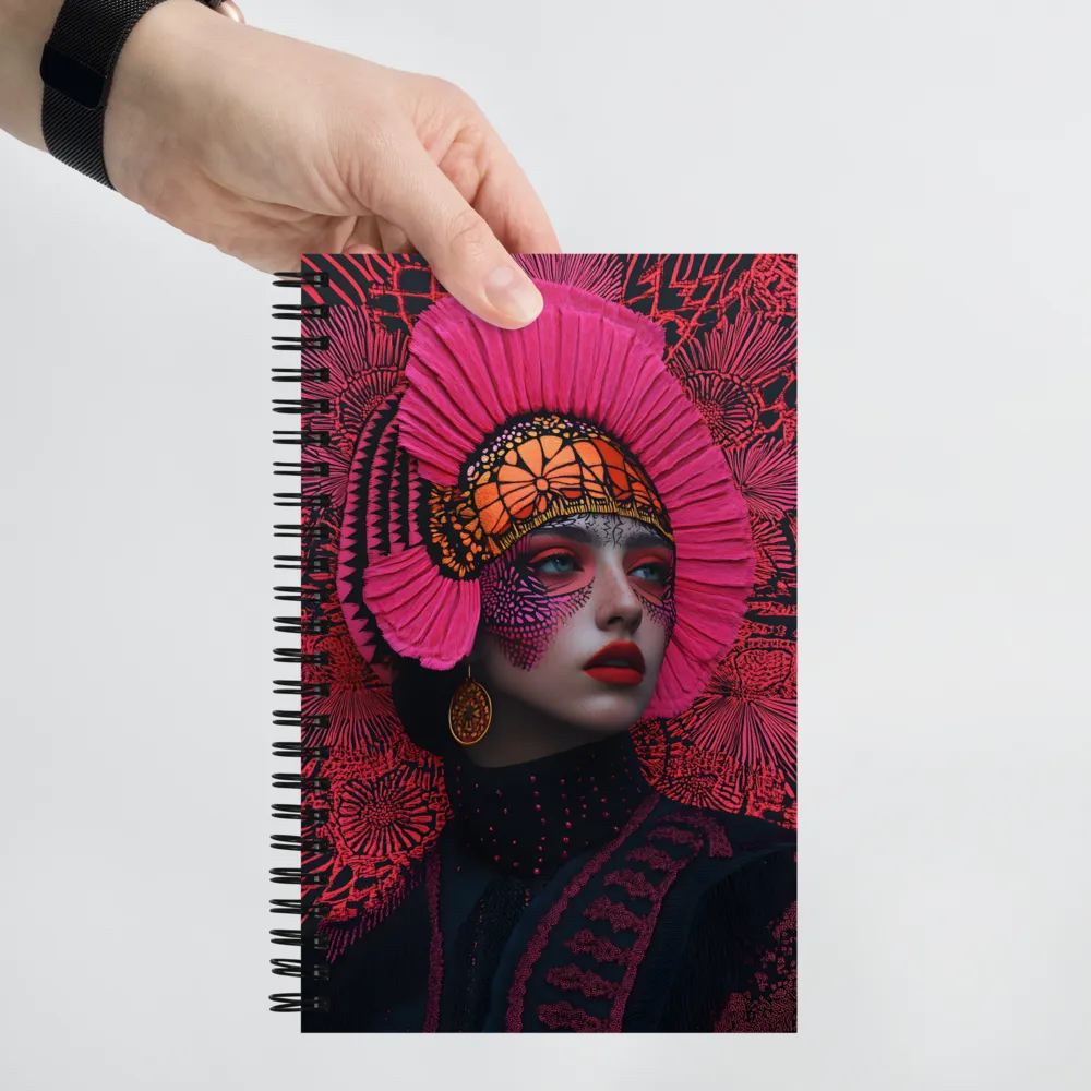 Bold Elegance: A Contemporary Portrait | Spiral Notebook