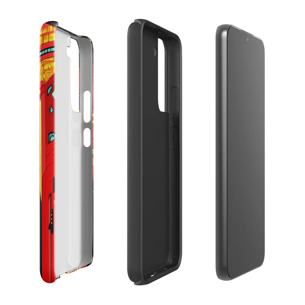 Neon Dreams: A Cyberpunk Cityscape | Phone Case |  S22 Plus | Tough Case | Glossy