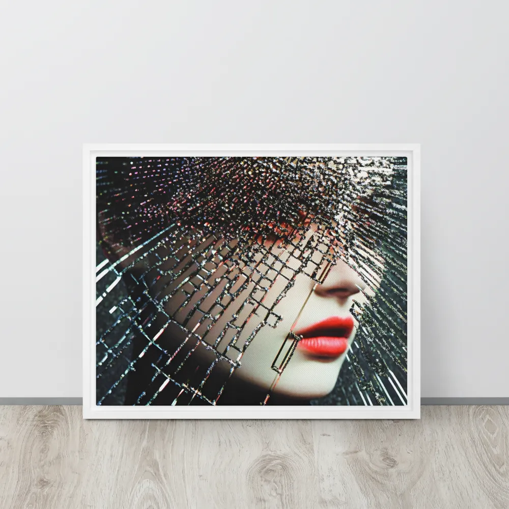 Fractured Identity | Canvas with White Frame | 16″×20″