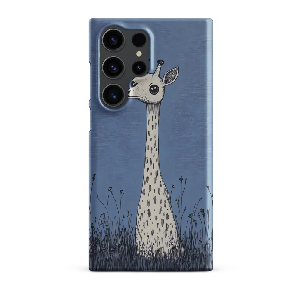 Whimsical Giraffe in Blue