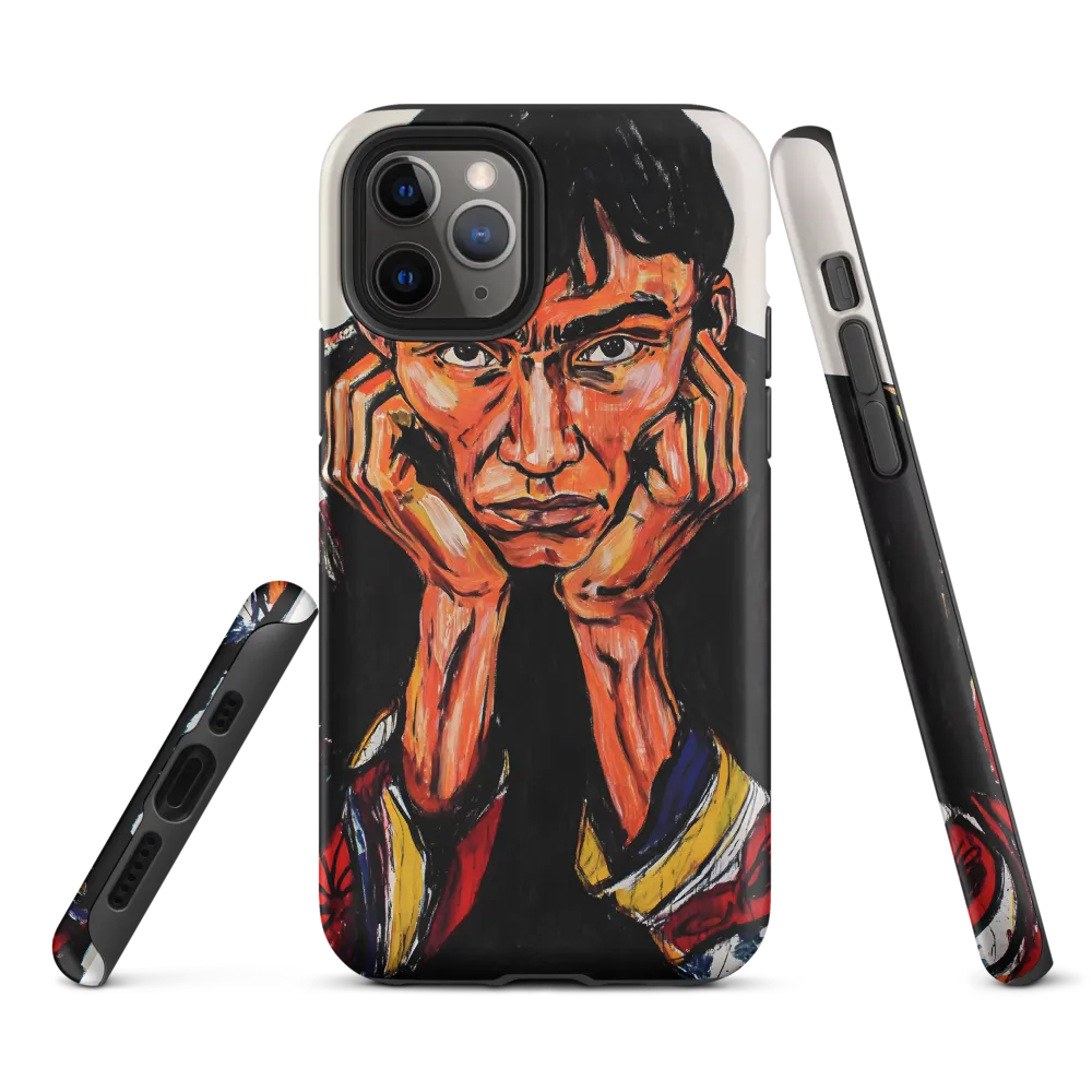 Contemplative Intensity: An Expressionist Portrait
