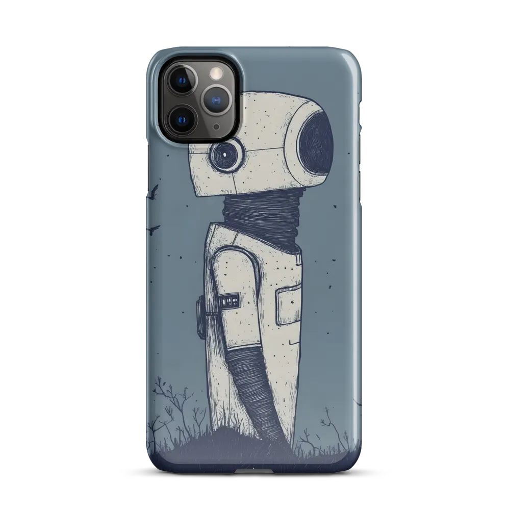 Contemplative Robot in a Barren Landscape | Phone Case |  11 Pro Max | Snap Case | Glossy