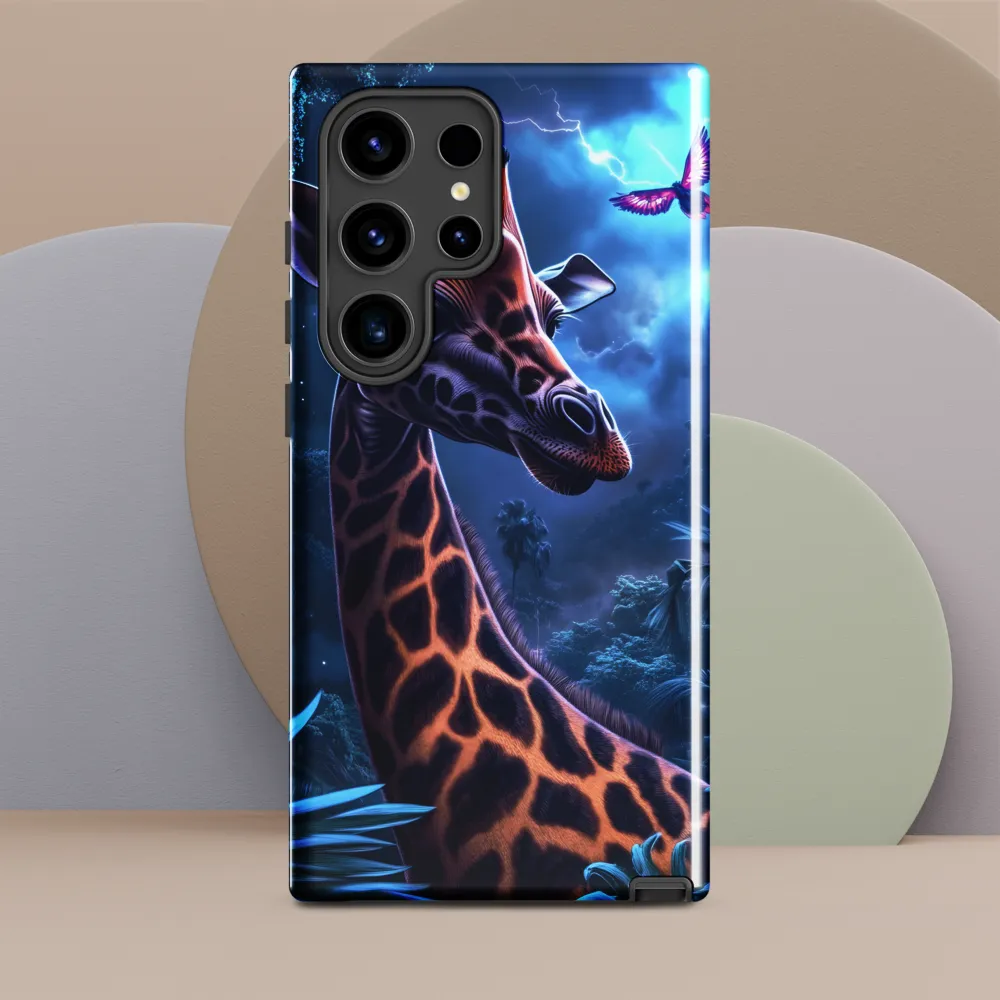 Mystical Giraffe in Twilight Jungle