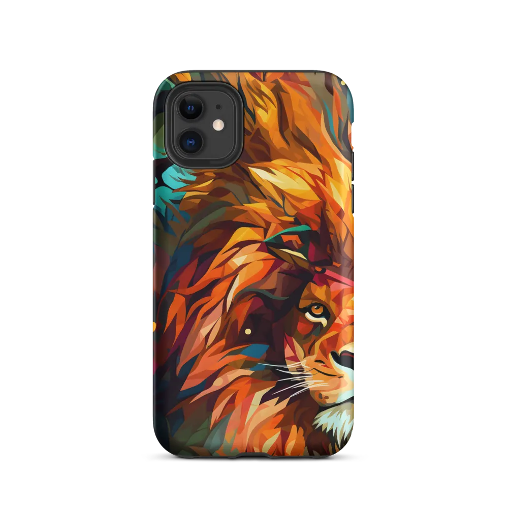 Majestic Gaze: The Polygonal Lion