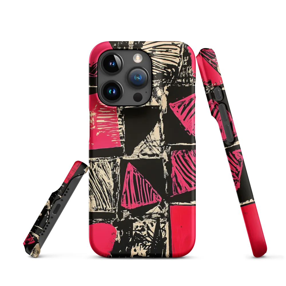Geometric Symphony in Pink and Black