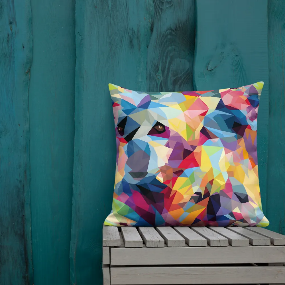 Playful Geometry: The Bear's Face | Pillow & Pillow Case | Multiple Sizes