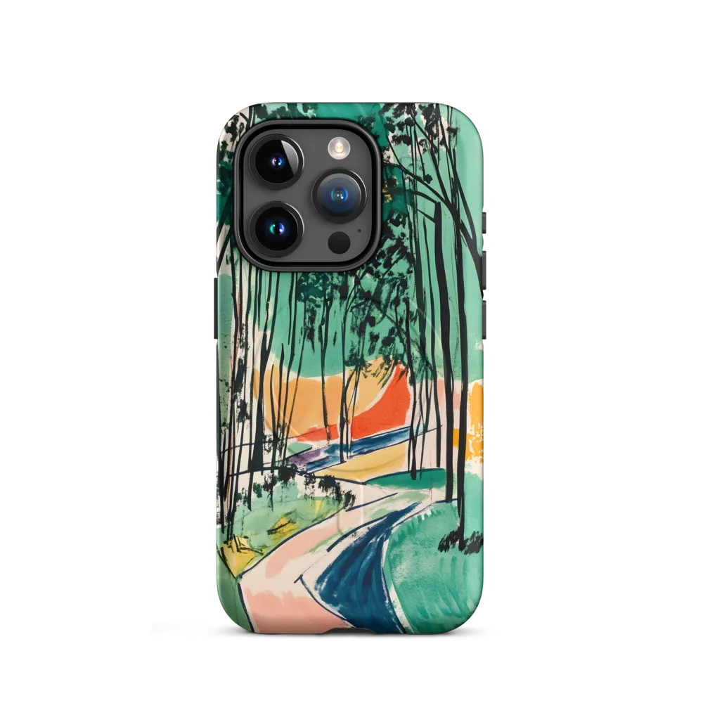 Winding Path Through the Forest | Phone Case |  15 Pro | MagSafe® Tough Case | Matte