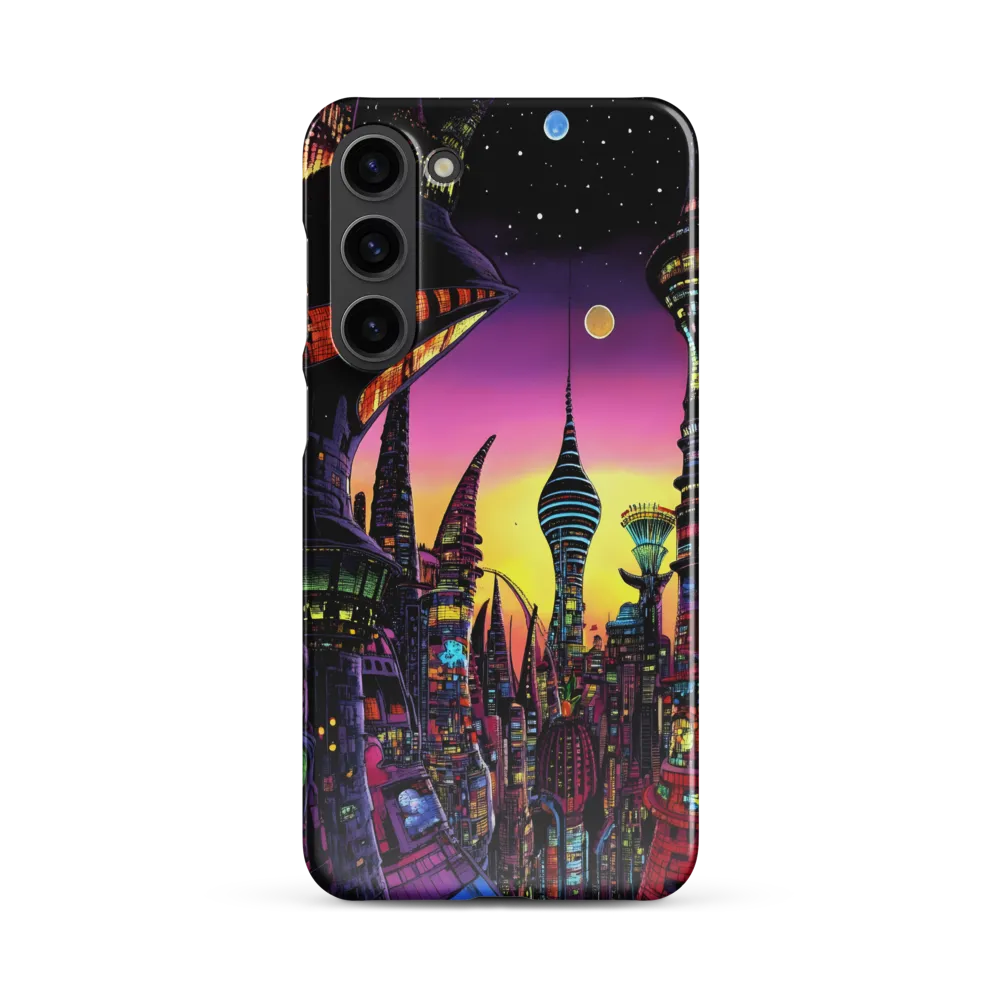 Futuristic Cityscape at Dusk | Phone Case |  S23 Plus | Snap Case | Glossy