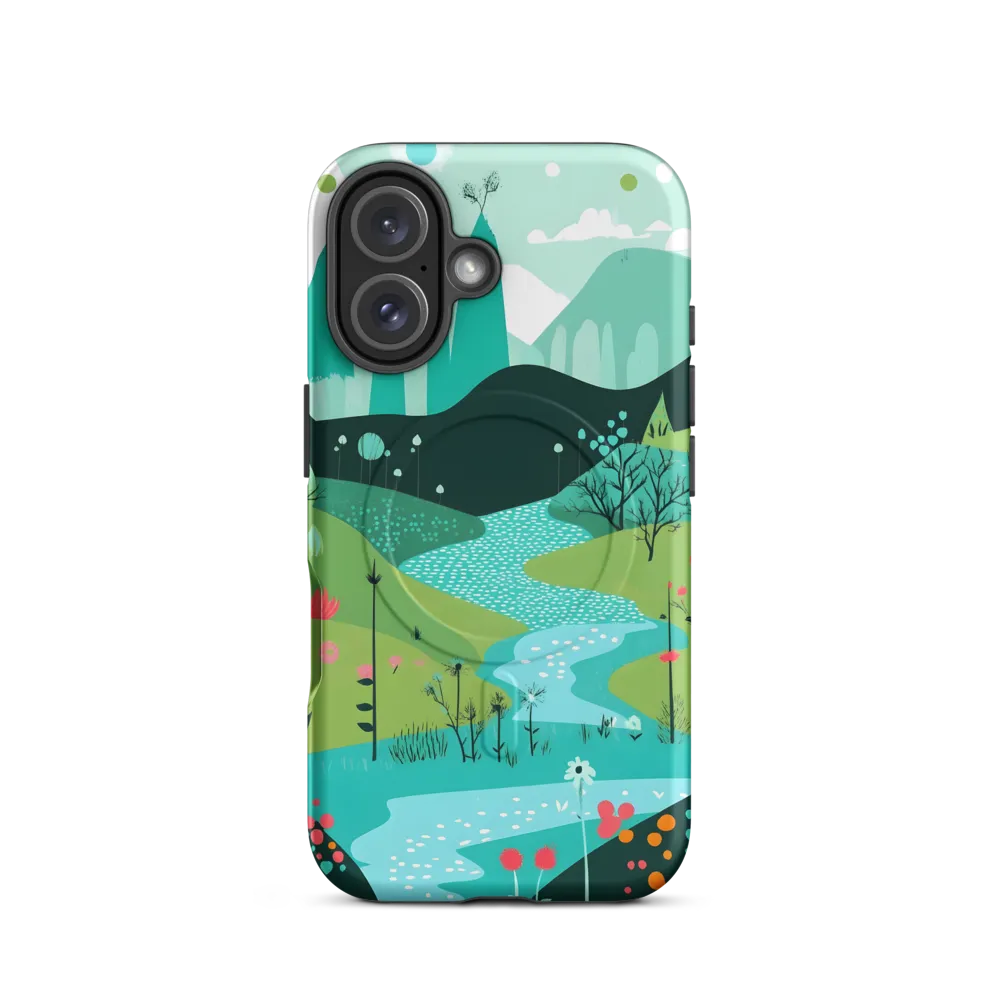 Whimsical River in a Lush Landscape