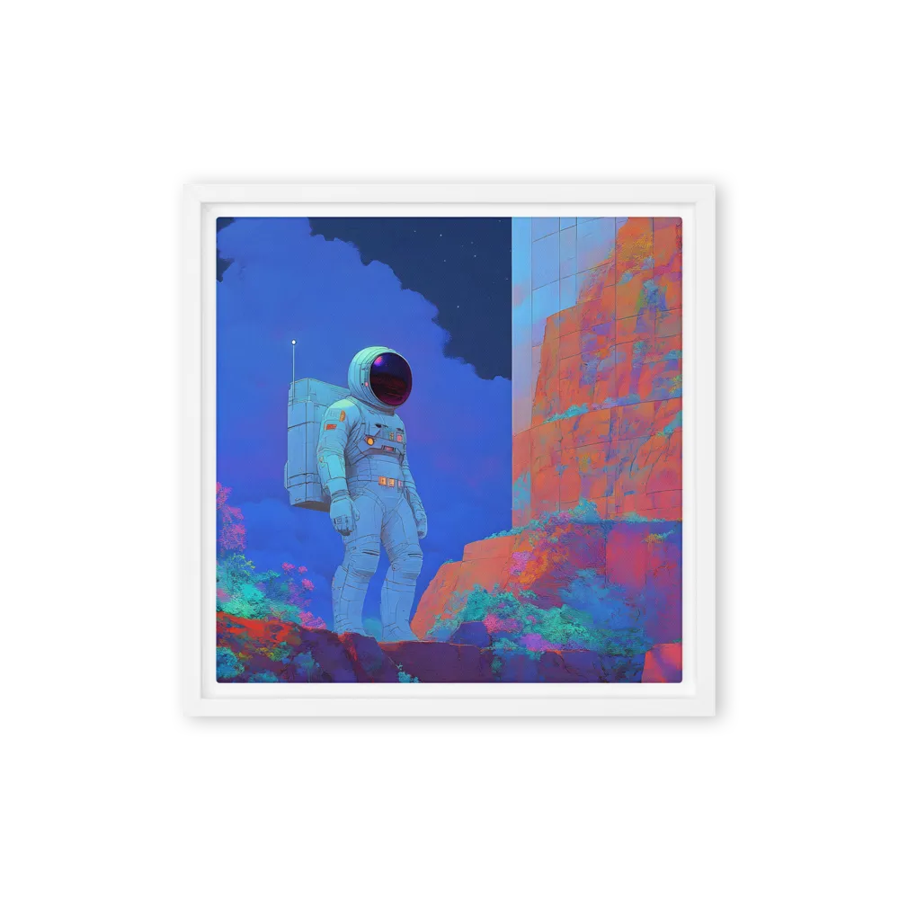 Interstellar Reflections | Canvas with White Frame | 12″×12″