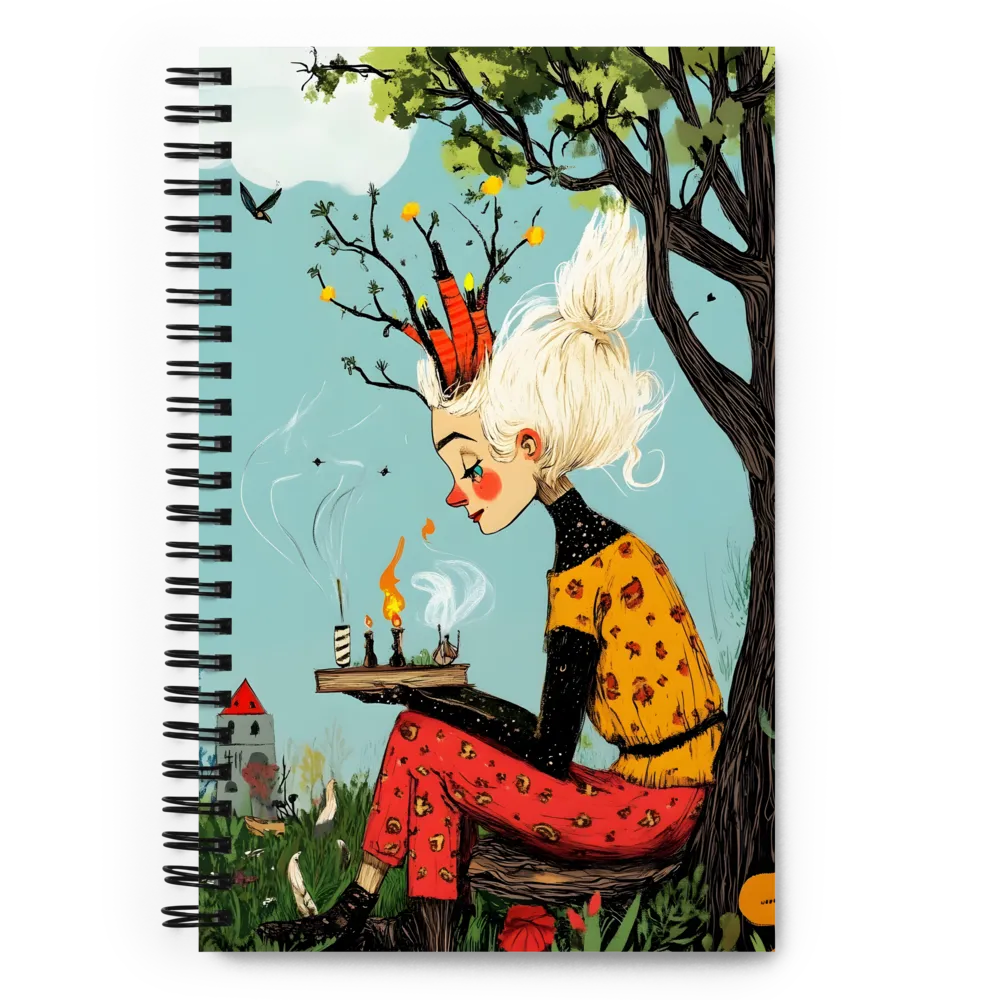 Whimsical Nature Girl | Spiral Notebook