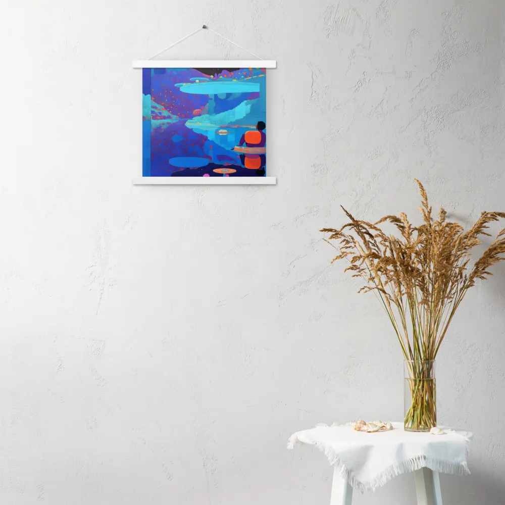 Reflections of Serenity | Poster With White Wood Hanger | 14″×14″