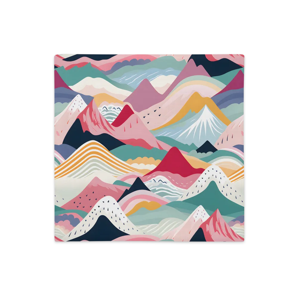 Harmonious Mountain Waves | Pillow Case | 18″×18″