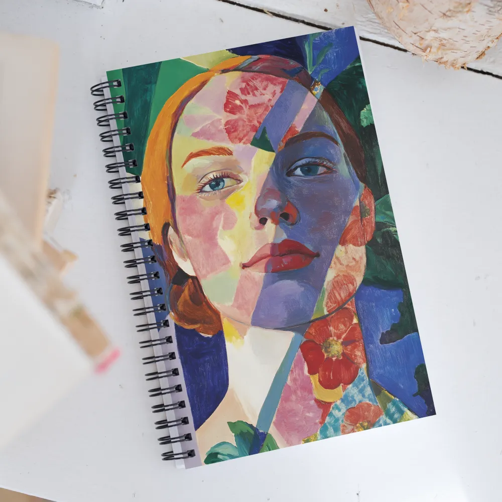 Portrait of Fragmented Beauty | Spiral Notebook