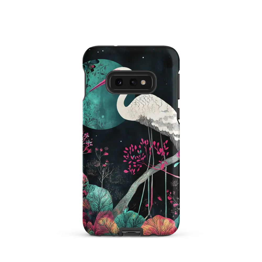 Ethereal Presence: Heron in a Floral Dreamscape