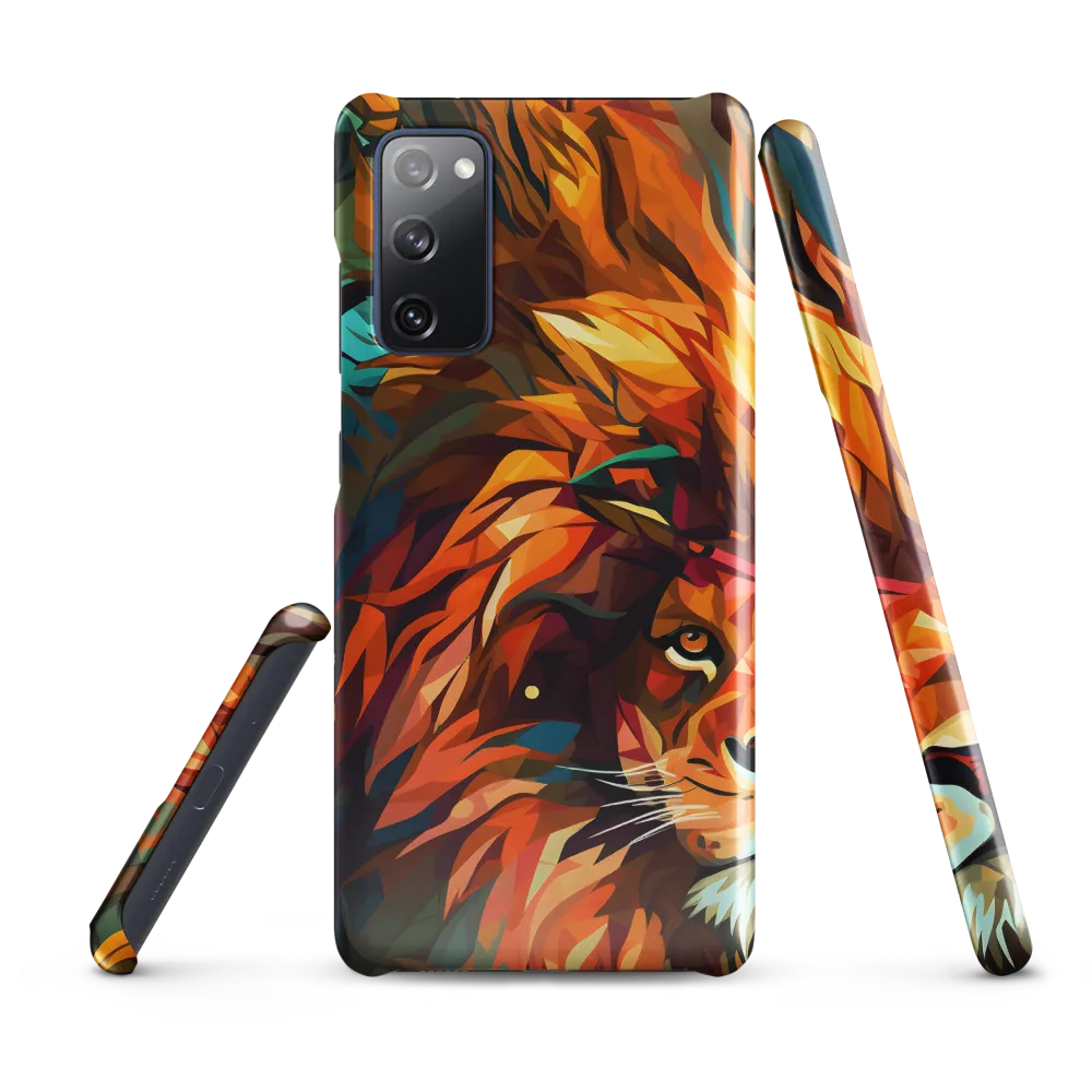 Majestic Gaze: The Polygonal Lion