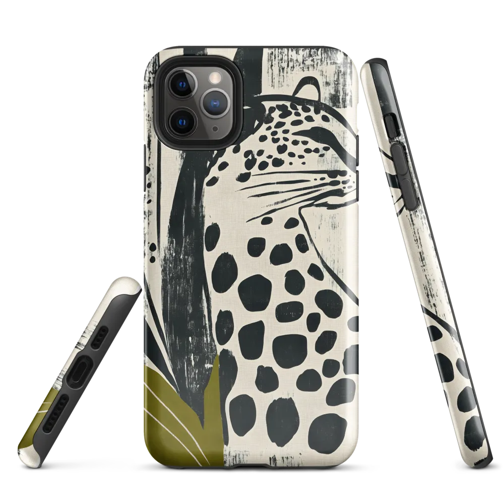 Leopard in Silhouette: A Modern Appeal | Phone Case |  11 Pro Max | Tough Case | Glossy