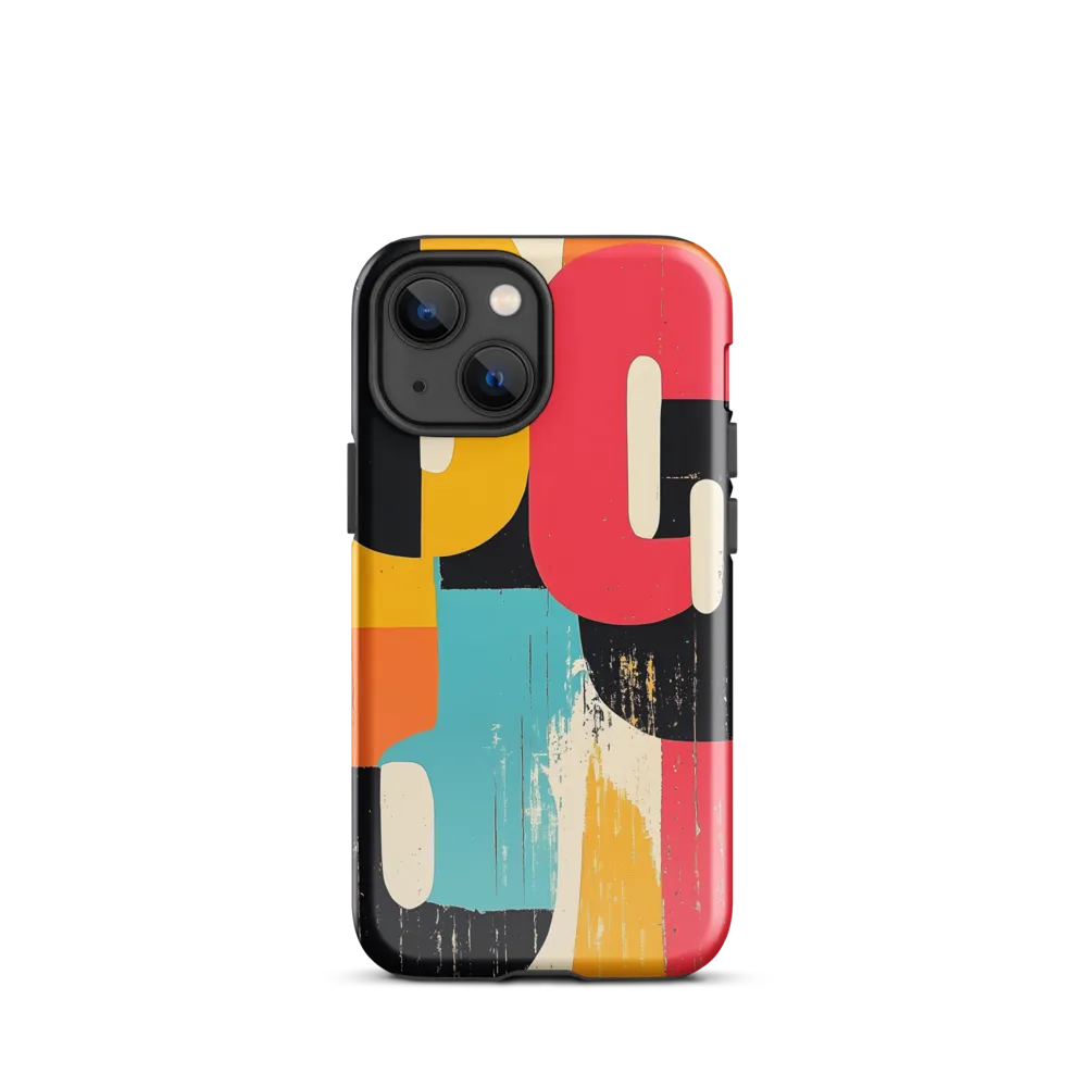 Colorful Curves: Numbers in Harmony | Phone Case |  13 mini | Tough Case | Glossy