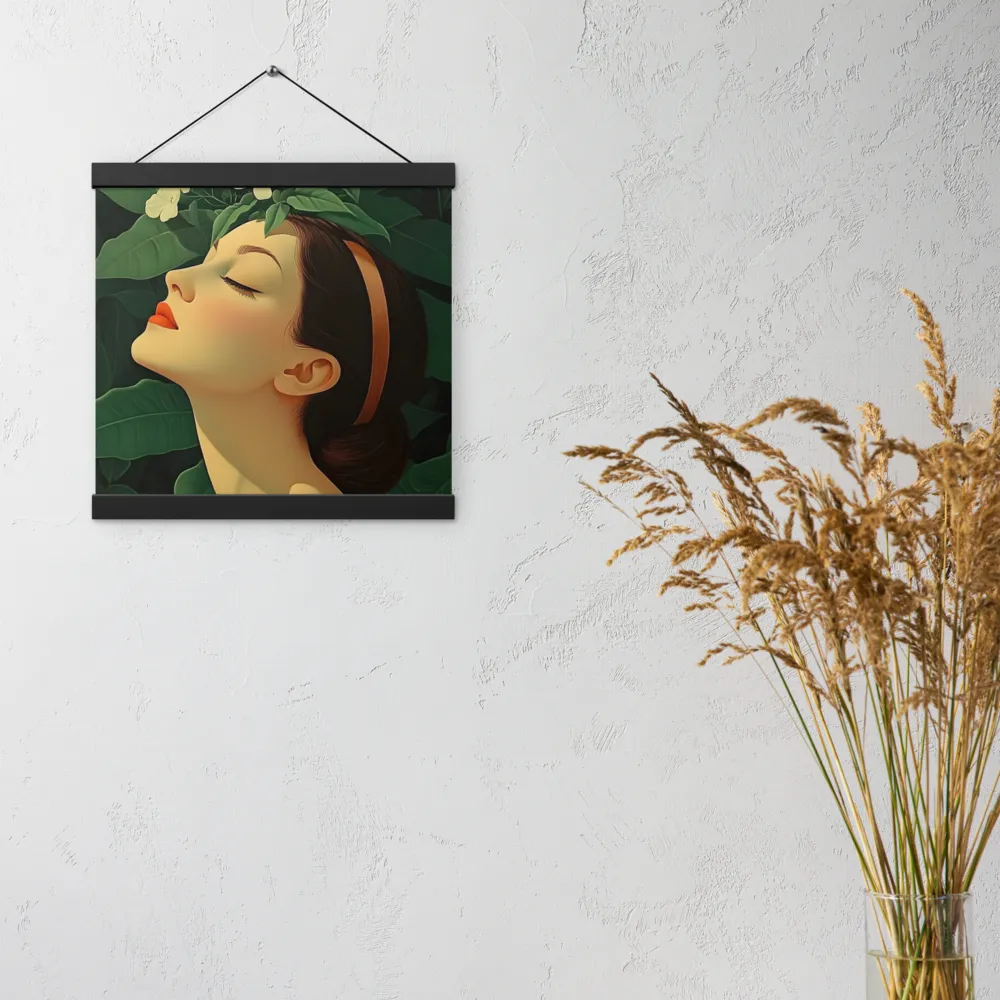 Serenity in Bloom | Poster With Black Wood Hanger | 12″×12″