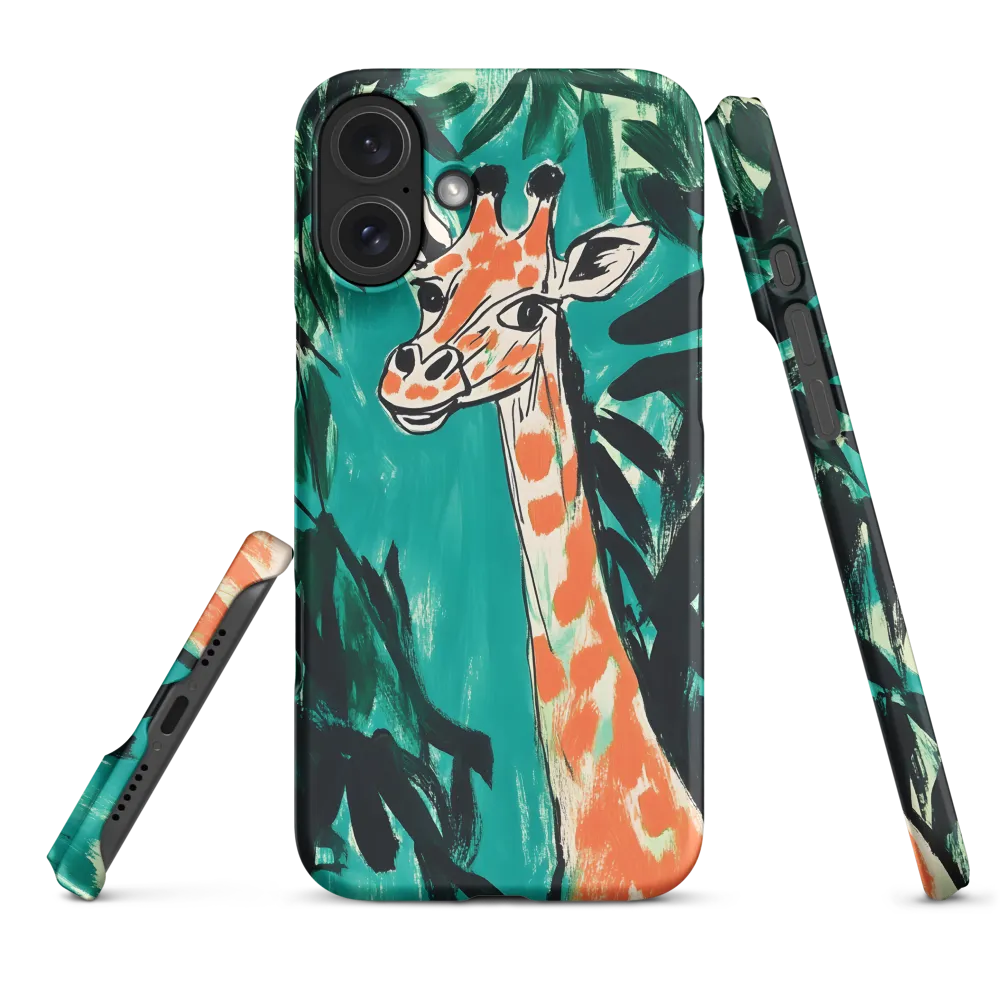 Curious Giraffe in Lush Greenery | Phone Case |  16 Plus | Snap Case | Matte