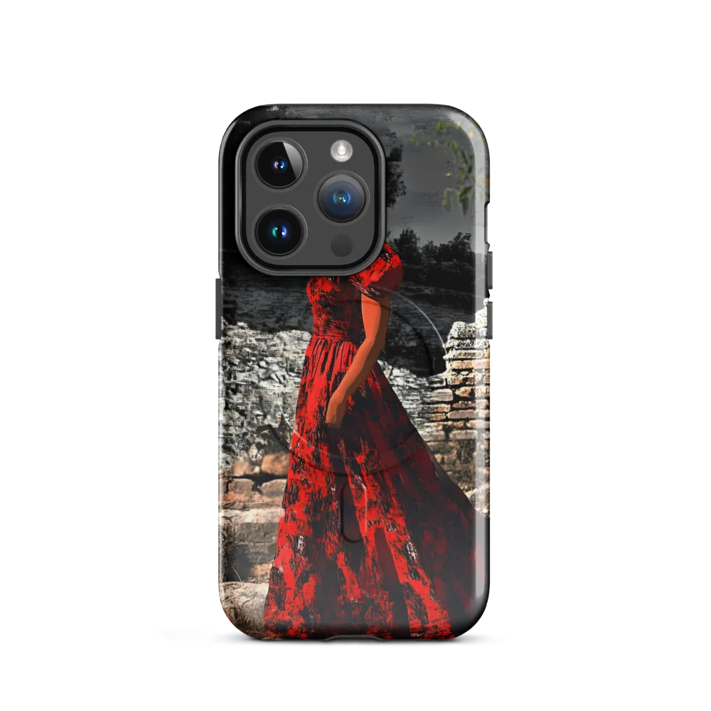 Elegance in Red | Phone Case |  14 Pro | MagSafe® Tough Case | Glossy