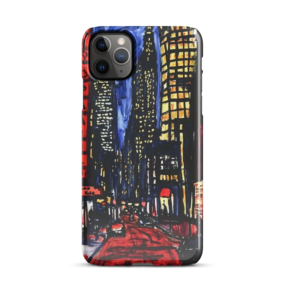 Urban Nightscape: A Journey Through Neon Lights | Phone Case |  11 Pro Max | Snap Case | Glossy