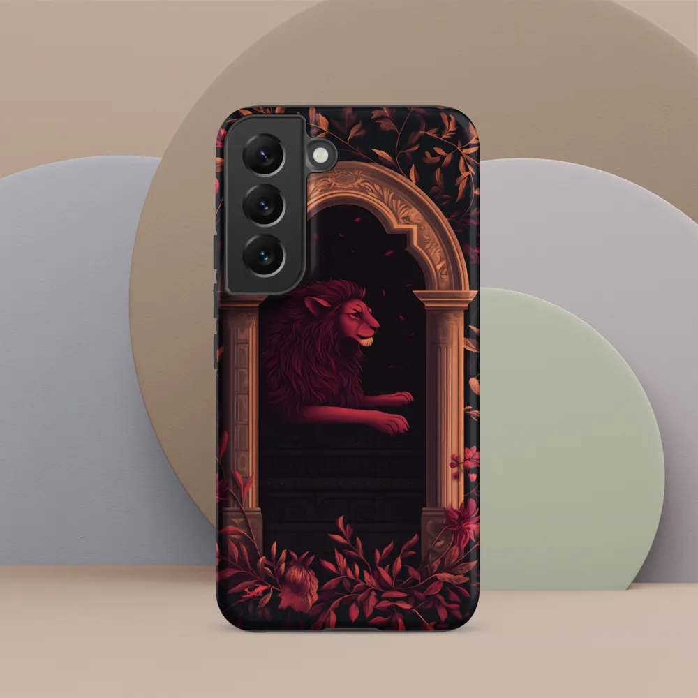Regal Serenity: A Lion's Rest | Phone Case |  S22 | Tough Case | Matte