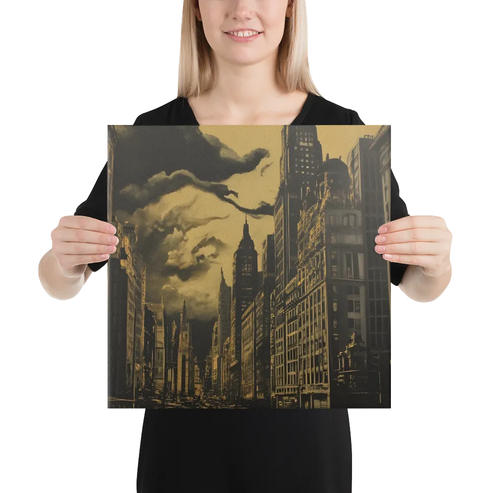 Echoes of a Forgotten Skyline | Canvas | 16″×16″