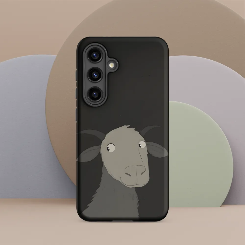 Whimsical Goat in Darkness