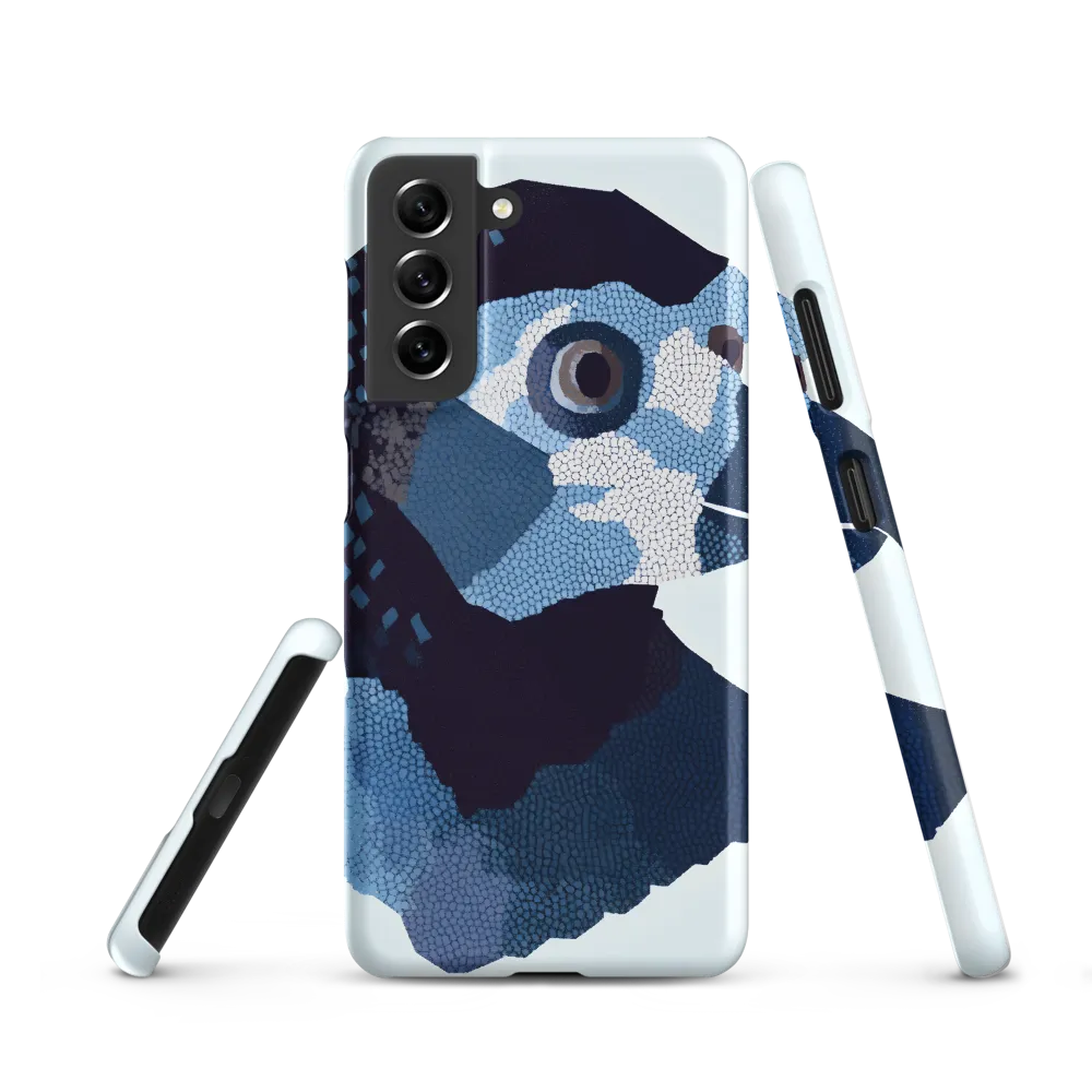 Abstract Avian Portrait in Blue