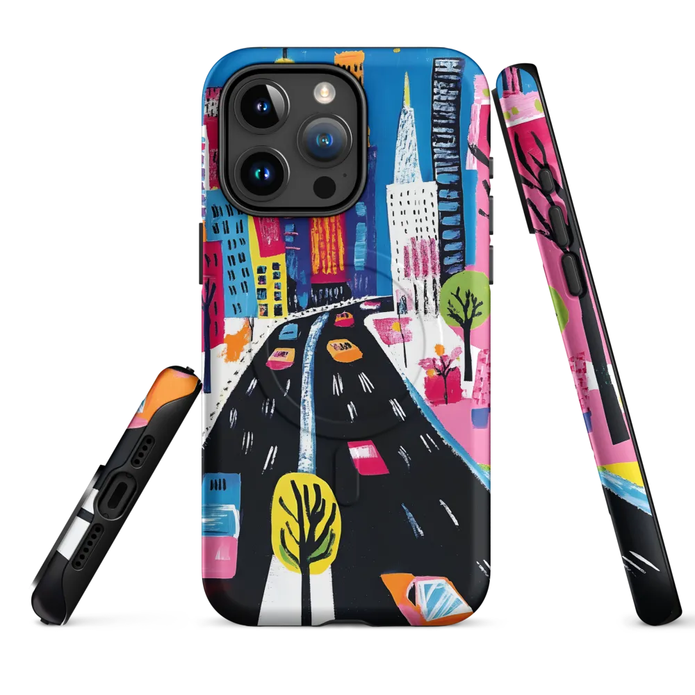 City Dreams in Vibrant Hues | Phone Case |  15 Pro Max | MagSafe® Tough Case | Matte