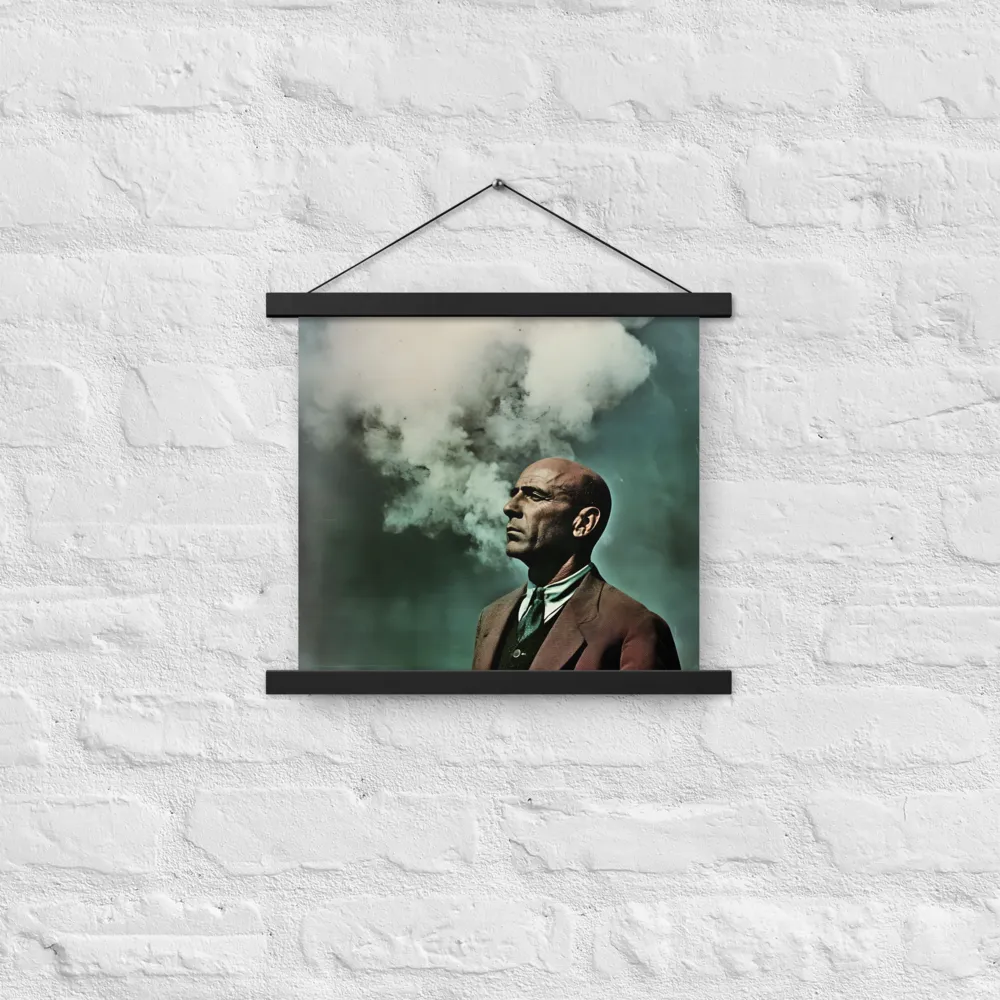 Clouded Thoughts | Poster With Black Wood Hanger | 14″×14″