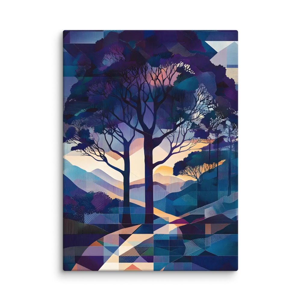 Tranquil Geometry: A Journey Through Color | Canvas | 40″×55″