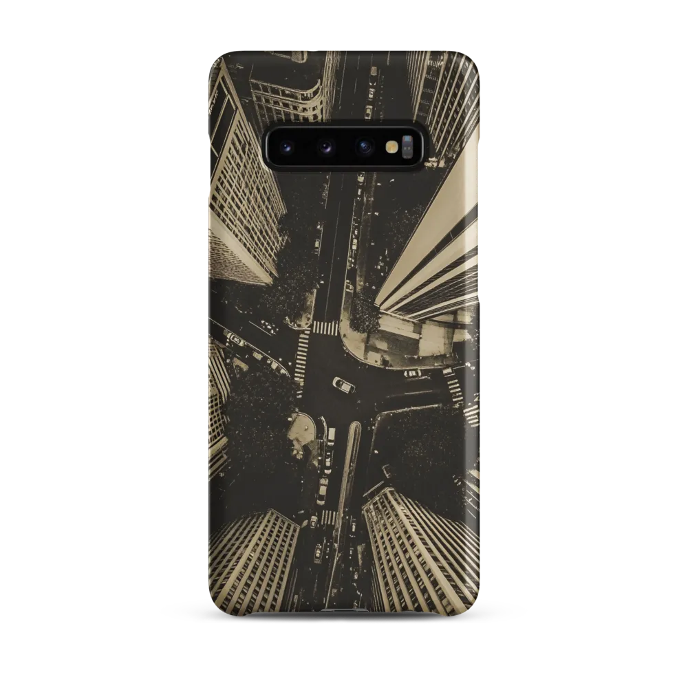 Urban Symphony: Aerial Perspective of City Life | Phone Case |  S10 Plus | Snap Case | Matte