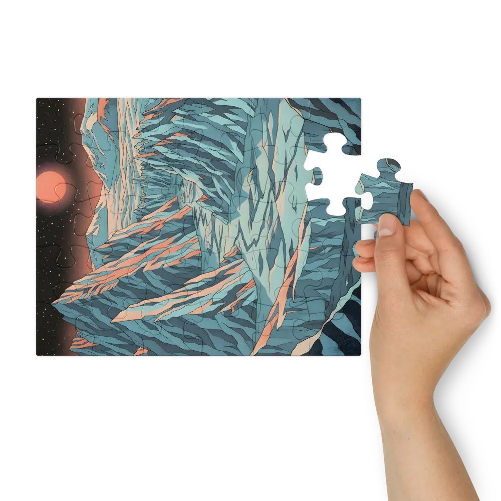 Glacial Moonscape 
 Jigsaw Puzzle in Tin Box
