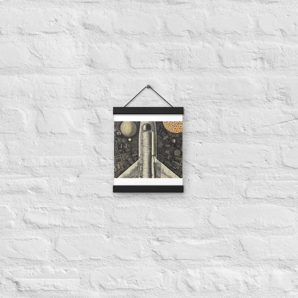 Voyage to the Unknown | Poster With Black Wood Hanger | 8″×10″