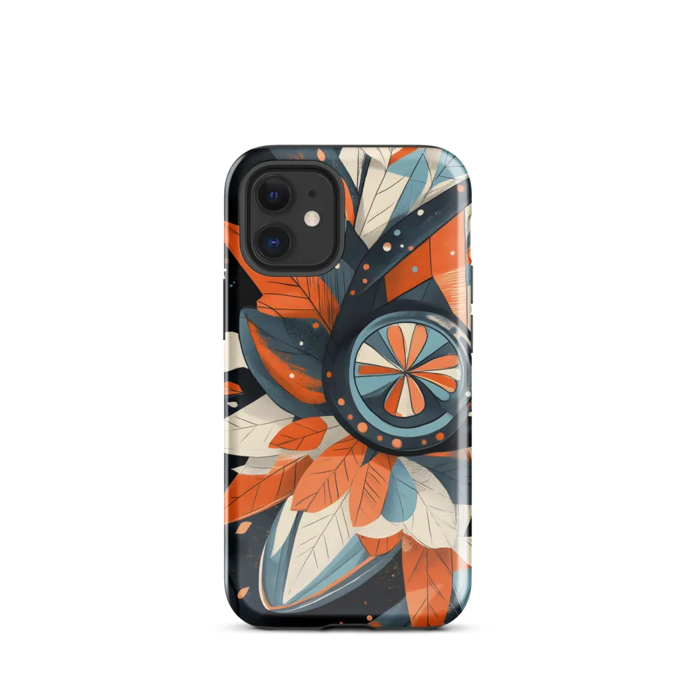 Floral Symphony in Orange and Teal