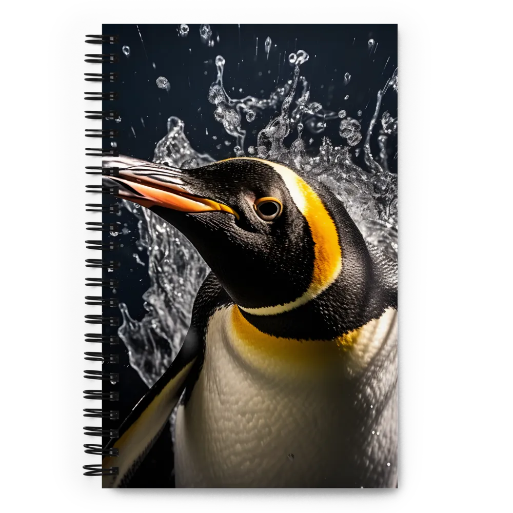 Emerging Majesty: The Penguin in Motion | Spiral Notebook