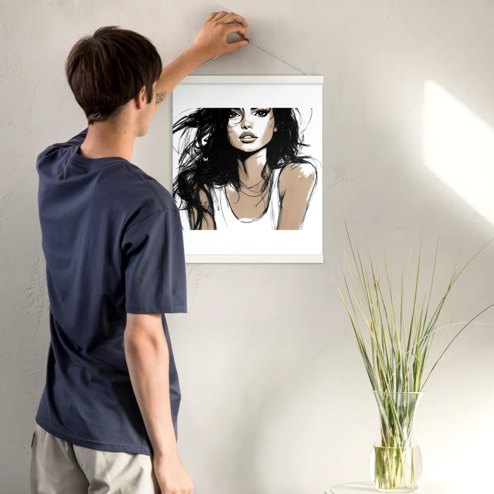 Whispers of Elegance | Poster With White Wood Hanger | 16″×20″