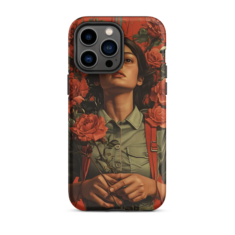 Harmony and Strength: A Portrait Among Roses
