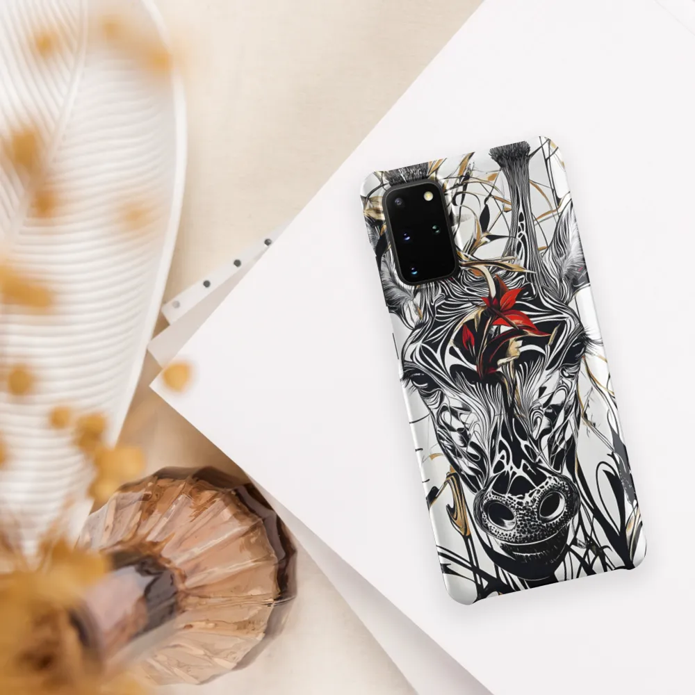 Floral Elegance: The Giraffe's Portrait