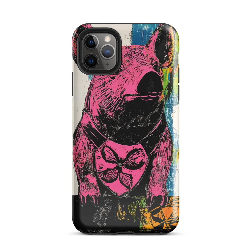 Vibrant Hearted Pig | Phone Case |  11 Pro Max | Tough Case | Glossy