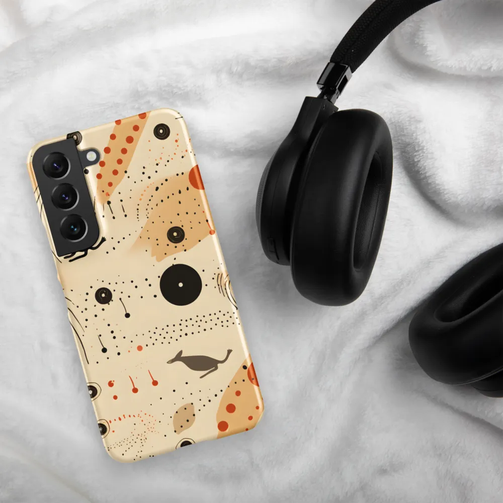 Playful Patterns in Earth Tones | Phone Case |  S22 | Snap Case | Matte