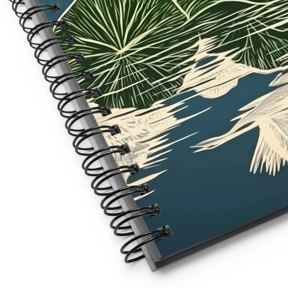 Ethereal Flight Over Water Lilies | Spiral Notebook