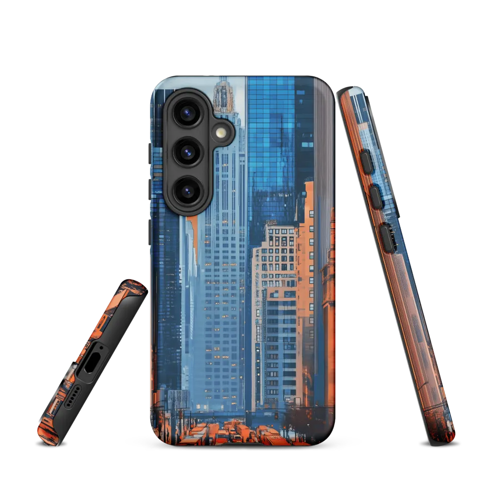 Urban Symphony in Blue and Orange