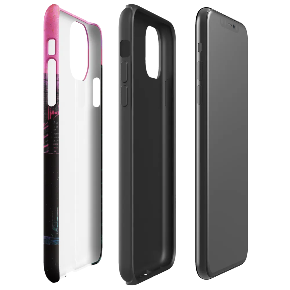 Neon Dreamscape: A Synthwave City | Phone Case |  11 Pro Max | Tough Case | Glossy